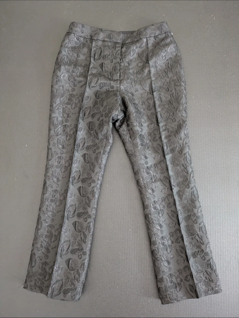 kate spade Black Metallic Jacquard Cropped Pant Size 4